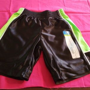 Black and green toddler shorts